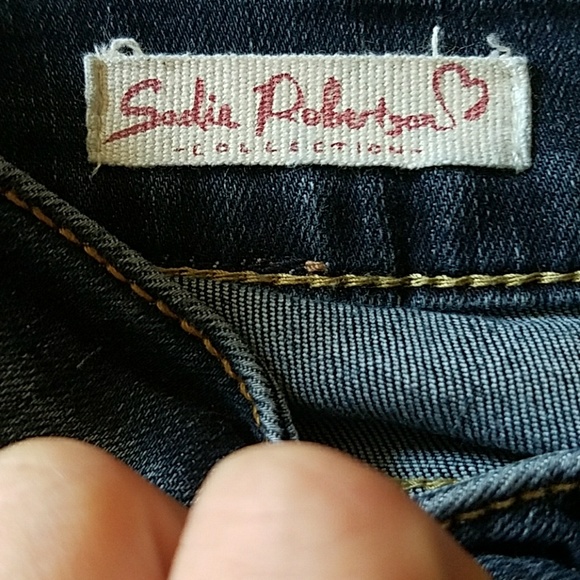 Wild blue distressed jeans with zippers at bottom! - Picture 4 of 5